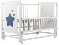 Дитяче ліжко Babyroom Зірочка Z-02 маятник, відкидний бік бук білий